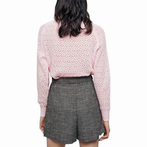 Maje Pink Crew Neck Sweater - Picture 2 of 7